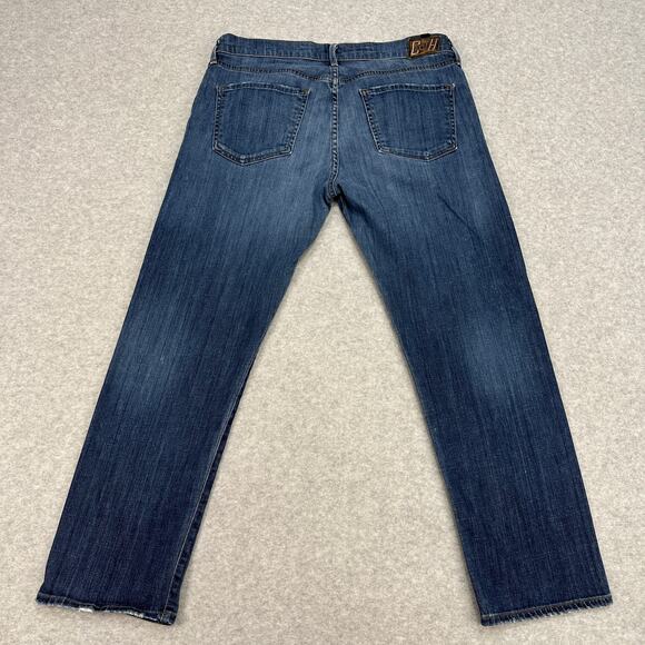 Citizen of Humanity Straight Jeans WMNS Sz 32 Dark Wash Stretch Denim Button Fly - Picture 3 of 10